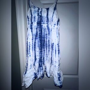 Blue Island Tie-Dye  Dress/Beach Cover-up